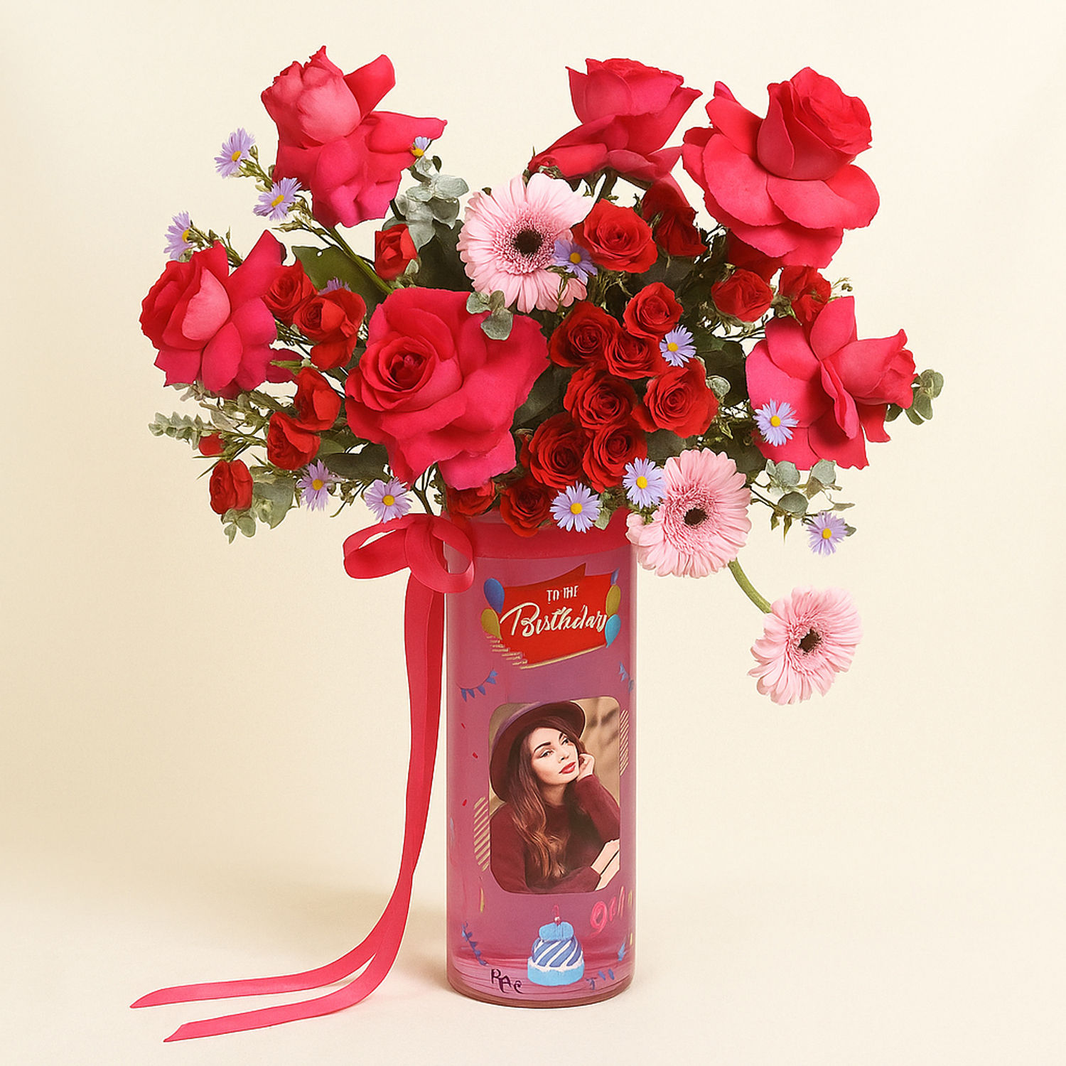 Personalised Vase Birthday Flower Delivery in Singapore FNP SG
