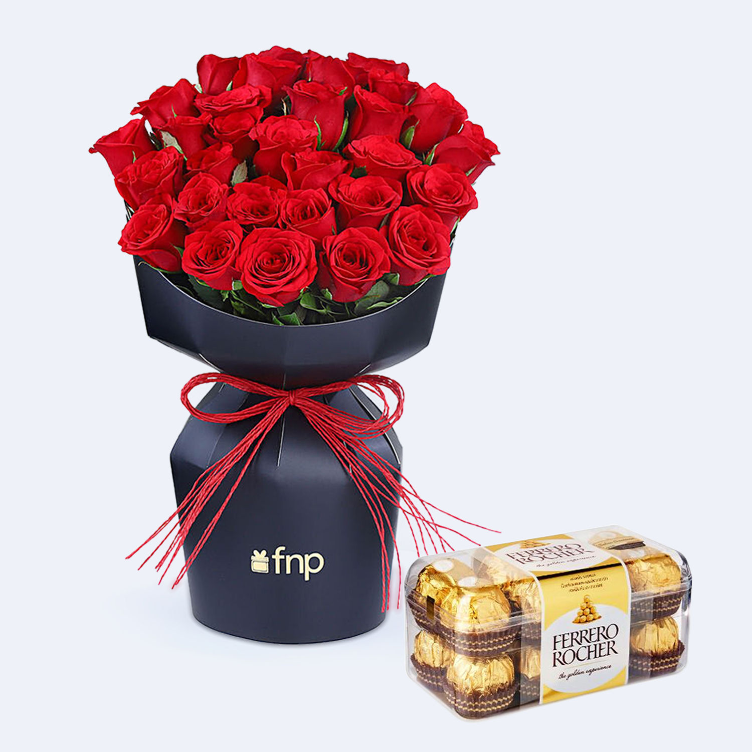 Red Velvet Whispers Of Rose with Chocolate Delivery in Singapore - FNP SG