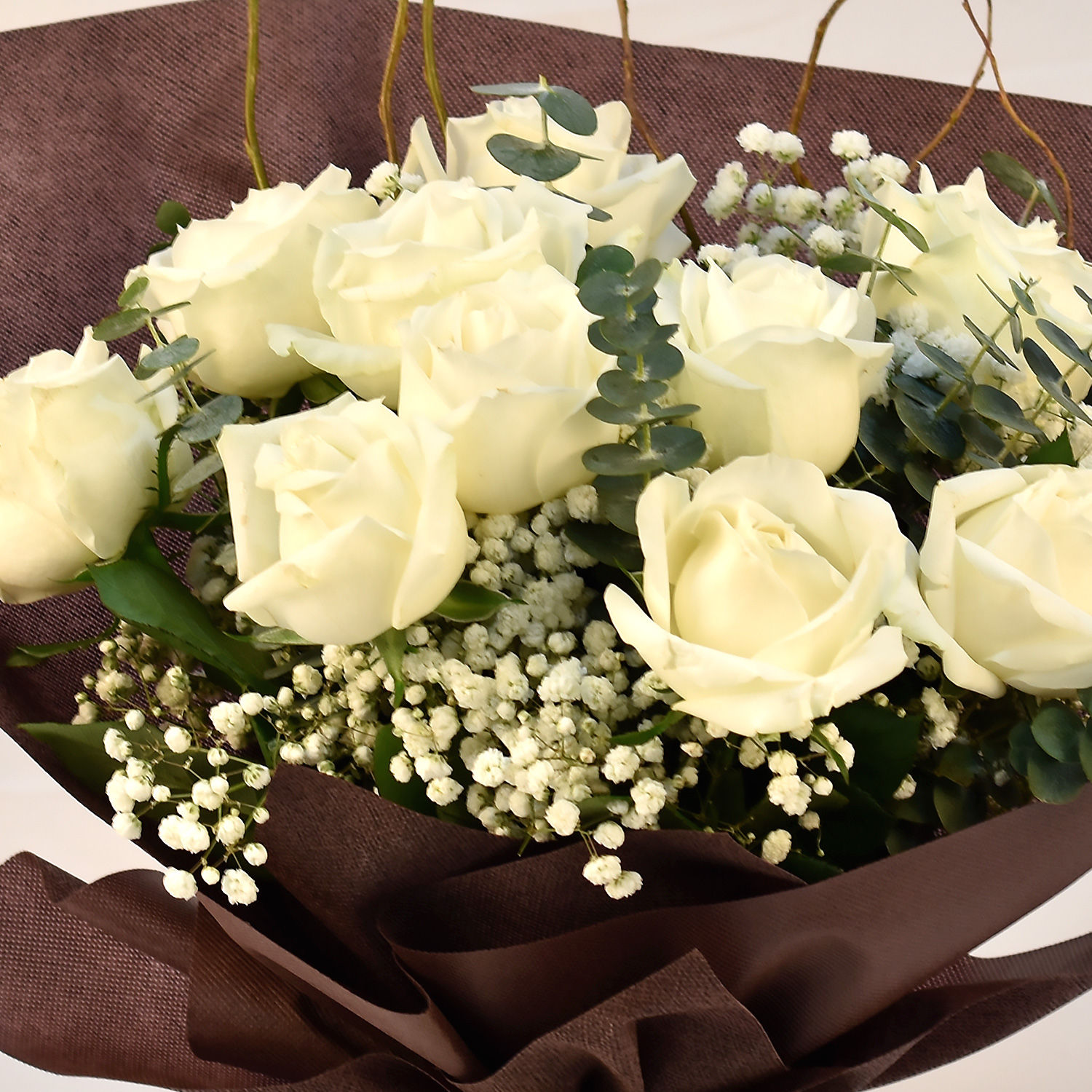 Ten White Roses 10 White Roses Bouquets Delivery in Singapore - FNP SG