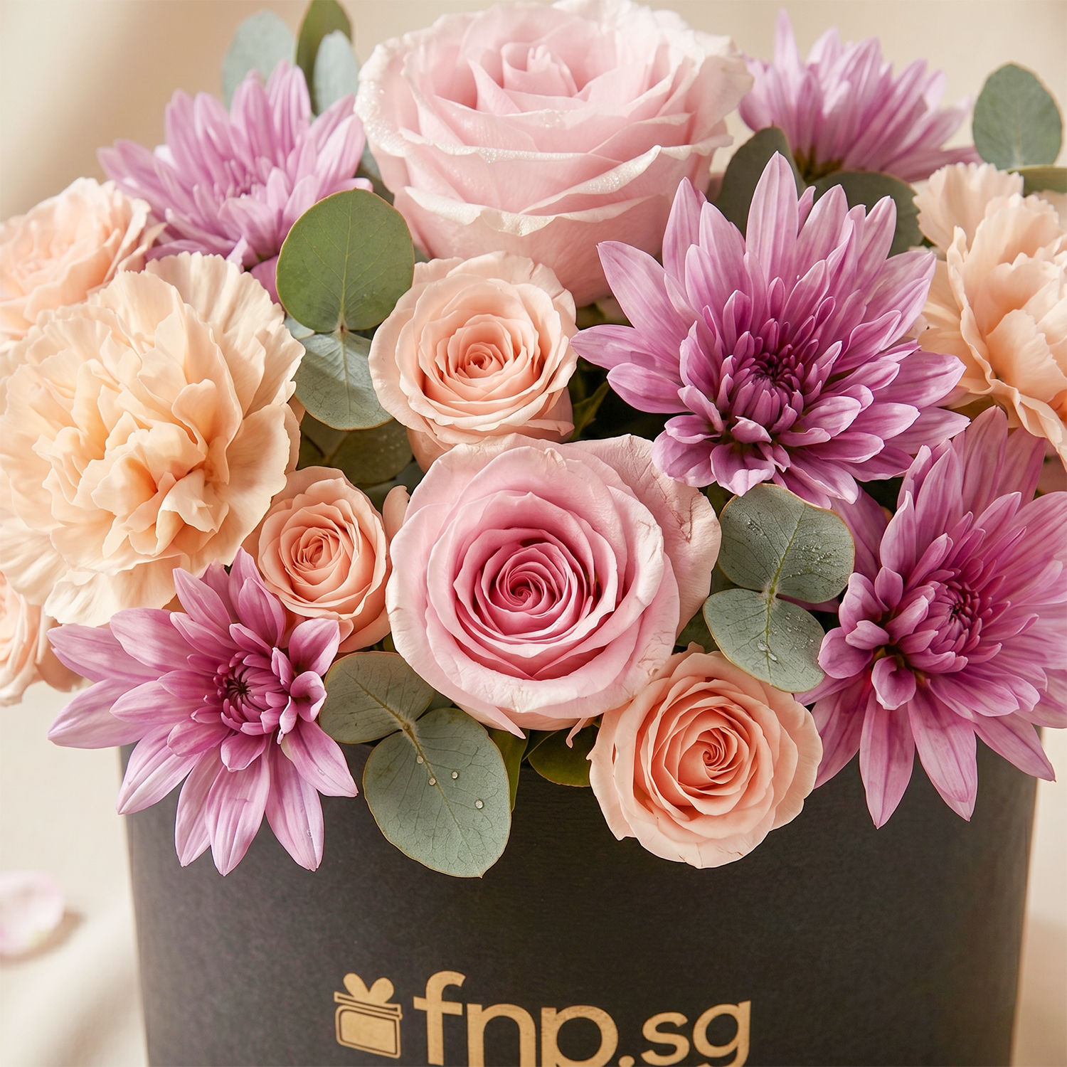 Elegant Flower Arrangement in a Black Box Delivery in Singapore - FNP SG