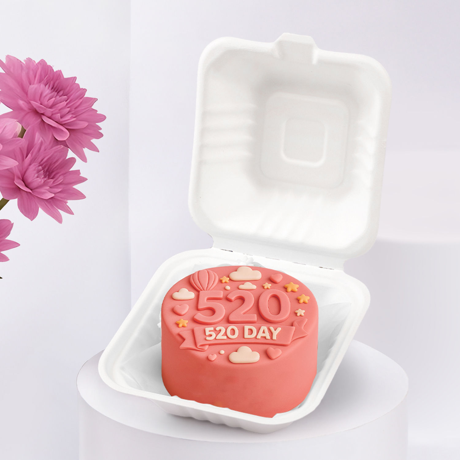 520 Day Mini Red Velvet Cake and Flowers Delivery in Singapore - FNP SG