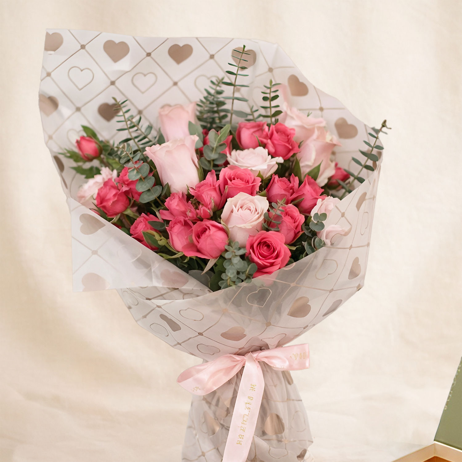 Roses & Carnation Blush Bouquet with Chocolates Delivery in Singapore ...