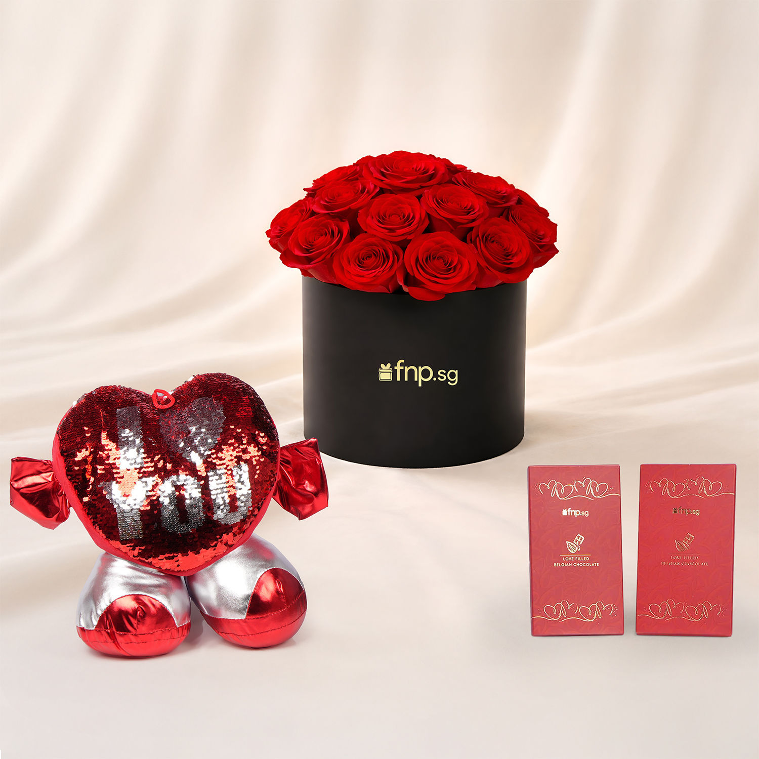 Box of Red Roses Bundle Delivery in Singapore - FNP SG